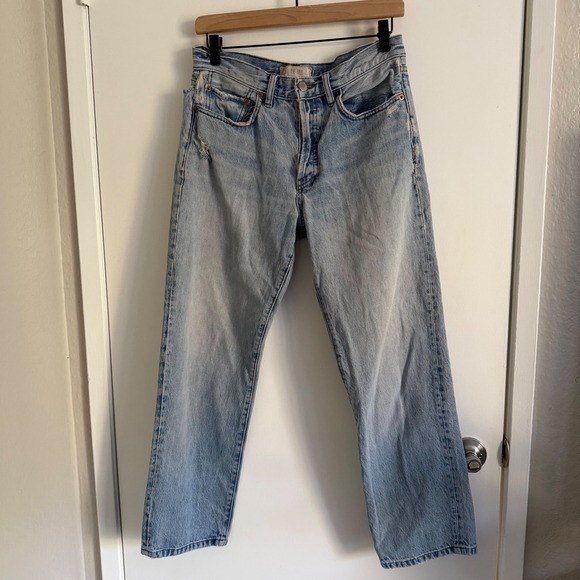 Free People Denim - Free People We The Free Straight Leg Button Fly Jeans Womens 26 Distressed